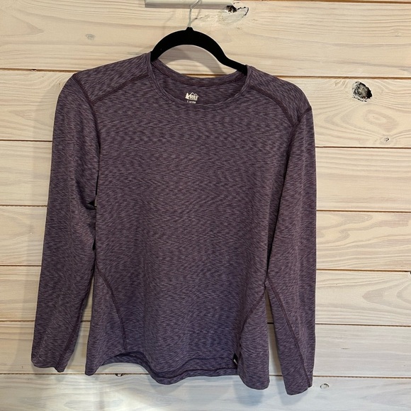 REI Women’s Heathered Purple Long Sleeve Tee - Picture 5 of 5